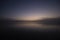 A gloaming landscape after sunset in Ohrid Lake.