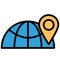 Glob Global location Isolated Vector Icon which can easily modifyal location Isolated Vector Icon which can easily modify or edit