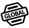 Global black stamp