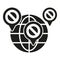 Global blacklist icon simple vector. User data