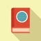 Global book store icon flat vector. Internet based writer