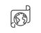 Global business documents line icon. Translation service sign. Vector