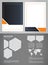 Global business expansion blank brochure design elements set