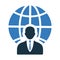 Global Business icon, international businessman