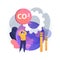 Global CO2 emissions abstract concept vector illustration.