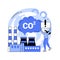 Global CO2 emissions abstract concept vector illustration.