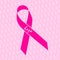 Global collaboration breast cancer awareness concept illustration. Seamless pattern background made of ribbon symbols. Breast Can