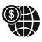 Global credit union icon, simple style