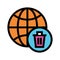 Global delete color line icon