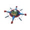 Global Direction 3D Compass Earth
