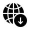 Global download glyphs icon