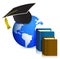 Global Education concept design illustration