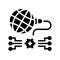 global electric energy saving glyph icon vector illustration