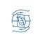 Global energy saving technologies line icon concept. Global energy saving technologies flat vector symbol, sign, outline