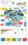 Global environmental problems. Ocean pollution isometric infographic