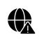 Global error black glyph icon