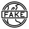 Global fake news icon, outline style