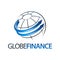 Global Finance in globe rotate arrow logo concept design template