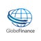 Global Finance in globe rotate arrow logo concept design template