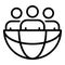 Global internship icon, outline style