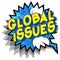 Global Issues - Comic book style words.