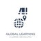 Global learning icon. Trendy flat vector Global learning icon on