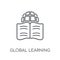 Global learning linear icon. Modern outline Global learning logo