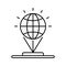Global locations  Line Style vector icon which can easily modify or edit