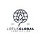 Global Lotus Logo Design Template Inspiration Idea