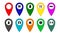 global map pin sign for navigation direction place - 3d illustration-