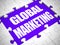 Global Marketing concept icon means International advertising and distribution - 3d illustration
