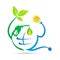 Global natural power energy logo