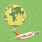 Global network of commercial air cargo trucking
