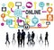 Global Online Communication Social Networking Technology Concept