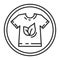 Global Organic Textile black line icon. World-wide recognized requirements that ensure organic status of textiles. Pictogram for