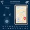 Global Positioning System, navigation. Infographic template