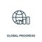 Global Progress icon from business training collection. Simple line Global Progress icon for templates, web design and
