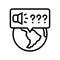 global question about goods line icon vector illustration