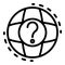 Global question headhunter icon, outline style