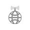 global radio antenna icon. Element of cyber security for mobile concept and web apps icon. Thin line icon for website design and
