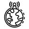 Global radio tower icon, outline style