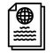 Global report icon, outline style