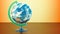 Global Search concept with rotating Earth Globe, 3D rendering