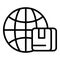 Global shipment icon outline vector. Export service