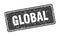 global sign. global grunge stamp.