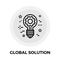 Global Solution Line Icon