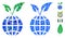 Global Sprout Composition Icon of Round Dots