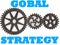 Global strategy concept with gears