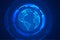 Global technology earth concept blue background design