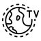 Global tv reportage icon, outline style